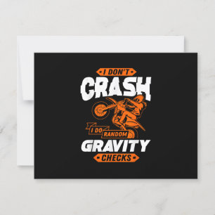 Random Gravity Checks - Motocross & Dirt Bike RSVP Card