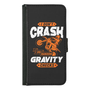 Random Gravity Checks - Motocross & Dirt Bike Samsung Galaxy S5 Wallet Case