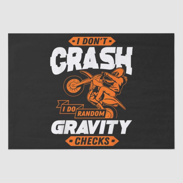 Random Gravity Checks - Motocross & Dirt Bike Tissue Paper (Front)