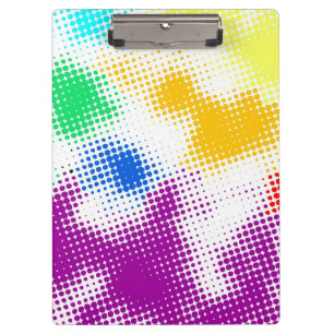 Random halftone colorful background clipboard