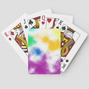 Random halftone colorful background poker cards