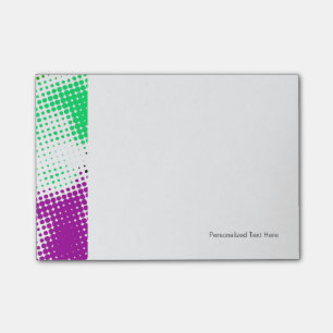 Random halftone colorful background post-it notes