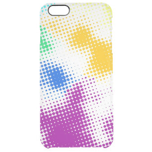 Random halftone colorful background clear iPhone 6 plus case