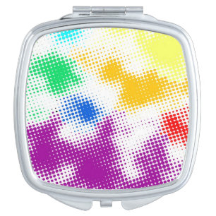 Random halftone colorful background vanity mirror