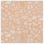 Random Leaf Mosaic Dark Orange Fabric