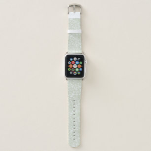 Random Leaf Mosaic Pale Green Apple Watch Band