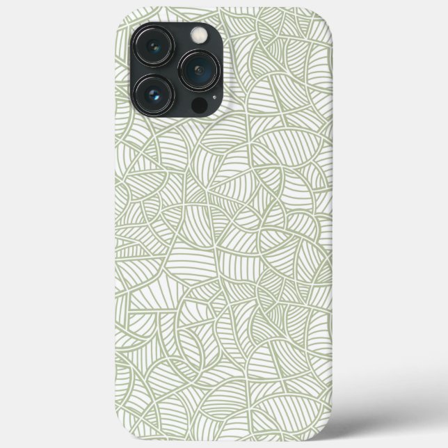 Random Leaf Mosaic Pale Green Case-Mate iPhone Case (Back)