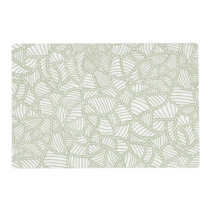 Random Leaf Mosaic Pale Green Placemat