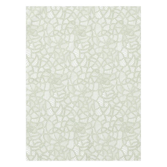 Random Leaf Mosaic Pale Green Tablecloth (Front)