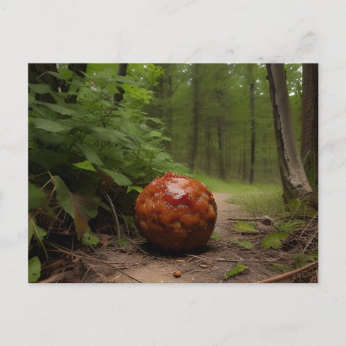 Random Meatball in Forest Postcard