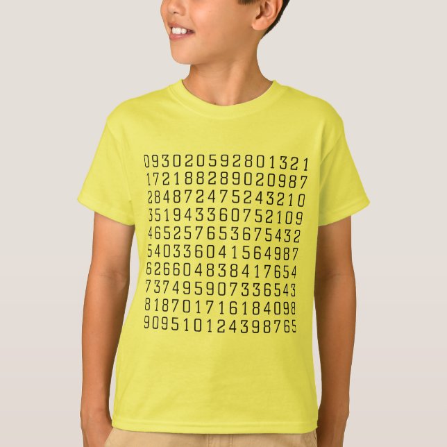 Random Numbers T-Shirt (Front)