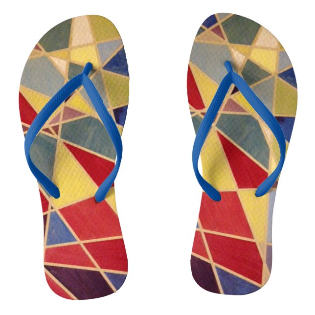 Random Pattern Colorful Mosaic FlipFlops (Footbed)