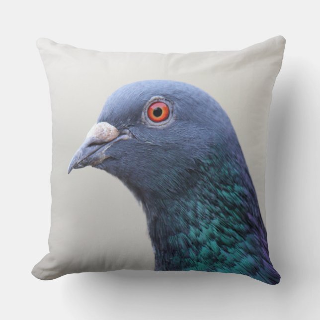 Random Pigeon Throw Pillow (Front)