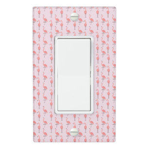 Random Pink Flamingo Bird Pattern Light Switch Cover