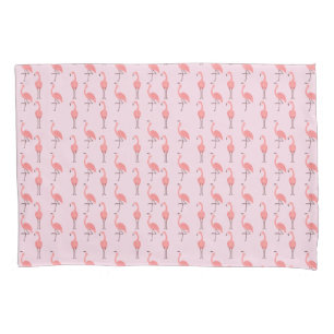 Random Pink Flamingo Bird Pattern Pillow Case