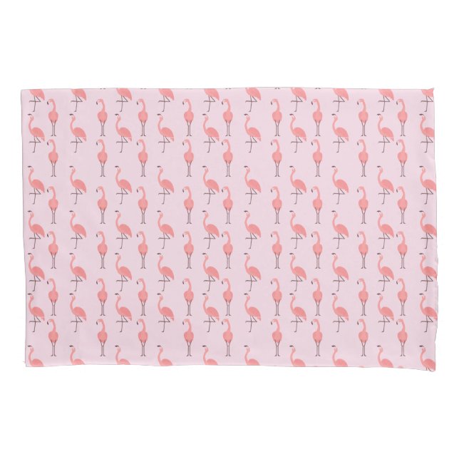Random Pink Flamingo Bird Pattern Pillow Case (Front)