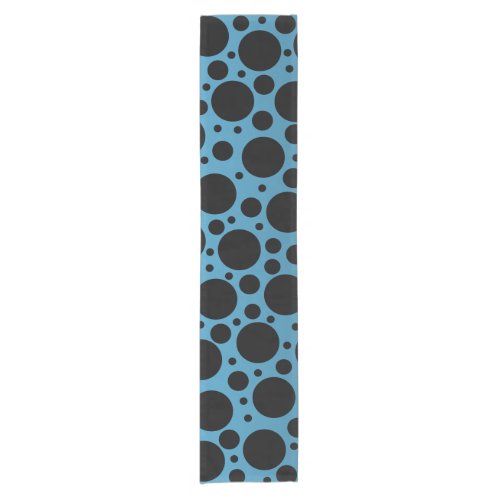 Random Polka Dots _ Peacock Blue Table Runner