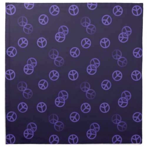 Random Purple Peace Sign Pattern Napkin