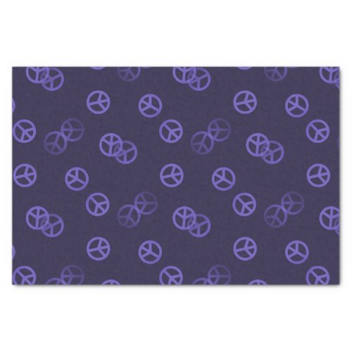 Random Purple Peace Sign Pattern Tissue Paper