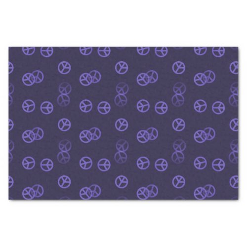 Random Purple Peace Sign Pattern Tissue Paper