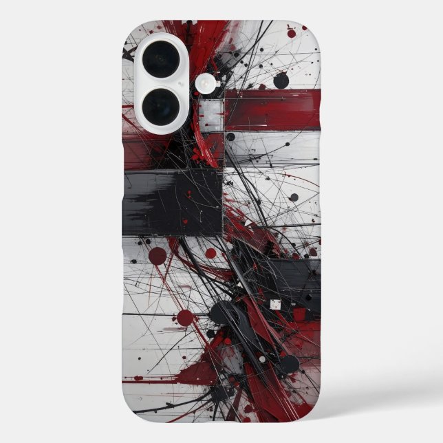 random red and black paint Case-Mate iPhone case (Back)