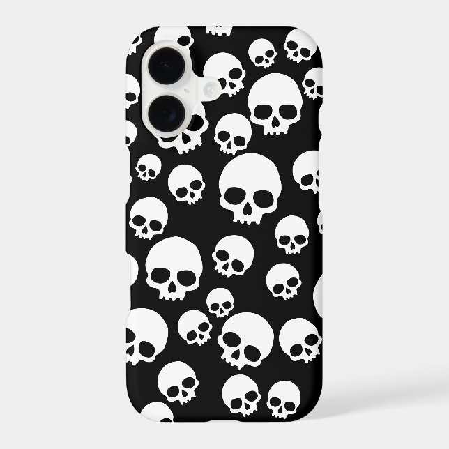 Random Skulls Pattern iPhone Case (Back)