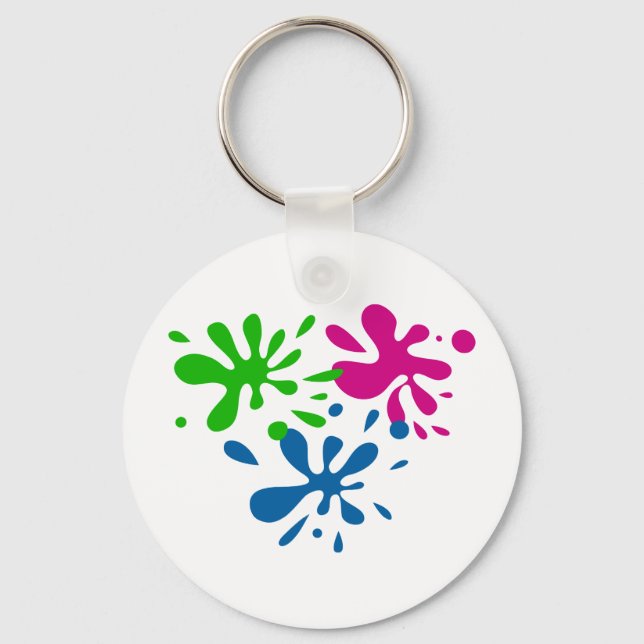 Random Splats Keychain (Front)