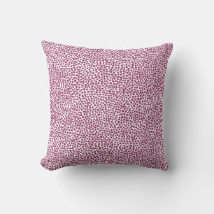 Random Spots - Dusty Rose on White Throw Pillow