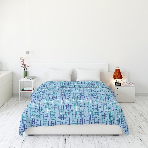 Random Stripe Line Blue Pattern Duvet Cover