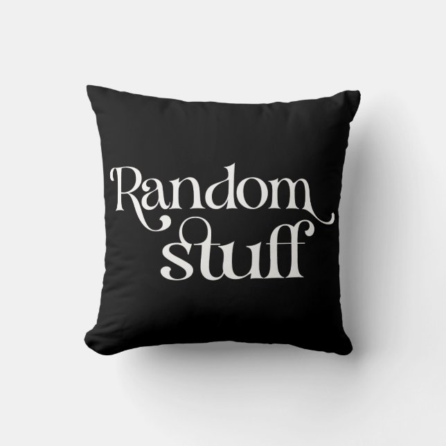 Random Stuff Funny Throw Pillow (Front)