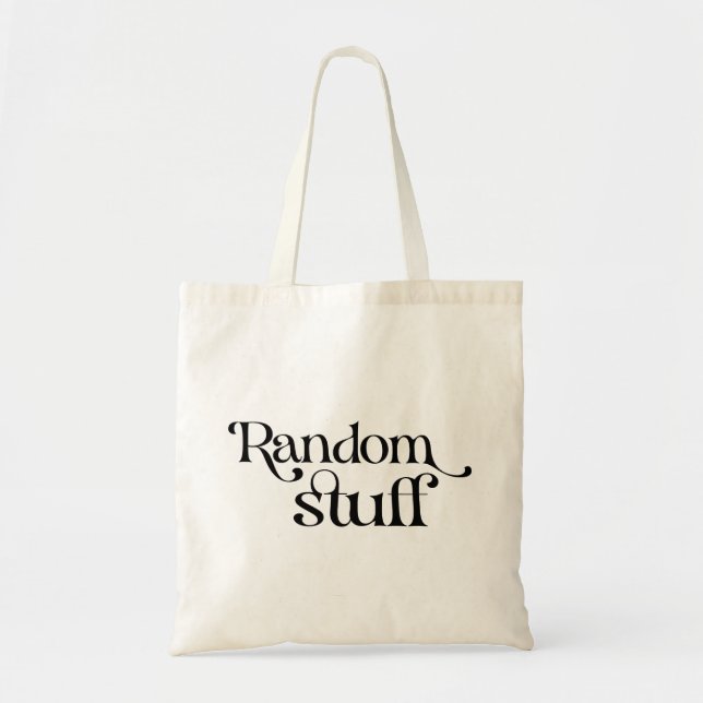 Random Stuff Funny Tote Bag (Front)