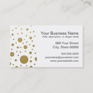 Random Stylish Gold Dots Business Card