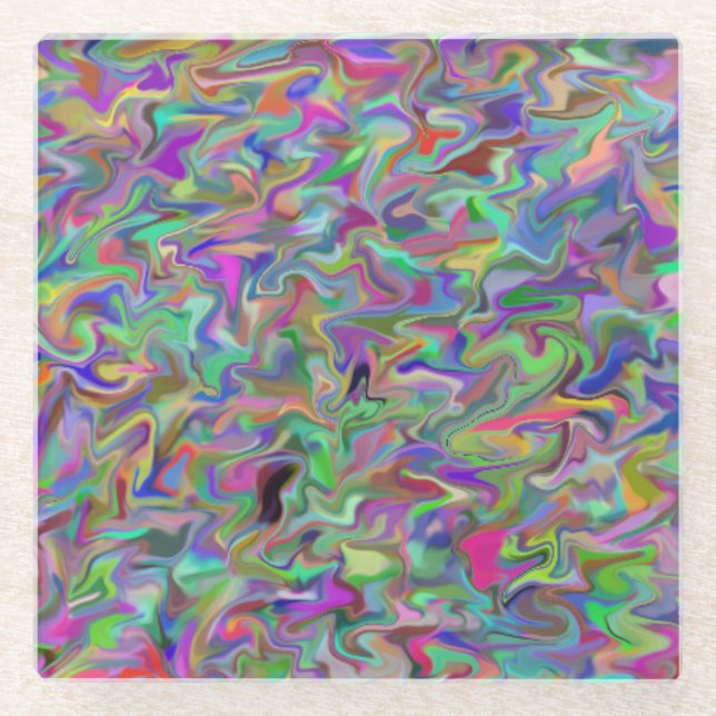 Random Swirl Glass Coaster (Front)