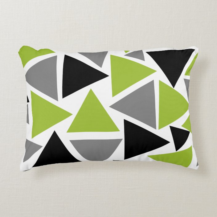 green and black throw pillows