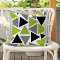 Random Triangles Lime Green Gray Black on White