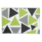 Random Triangles Lime Green Gray Black on White