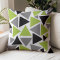 Random Triangles Lime Green Gray Black on White