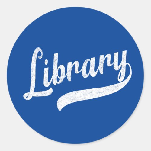 Random Varsity _ Library Classic Round Sticker