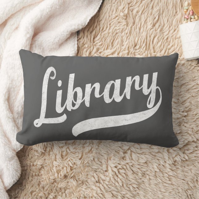 Random Varsity - Library, custom colour Lumbar Pillow (Blanket)