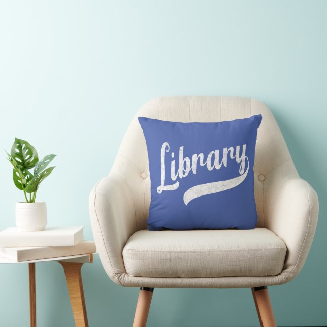 Random Varsity - Library Throw Pillow (Chair)
