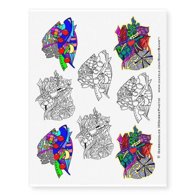 Random Zen Temporary Tattoos (Front)