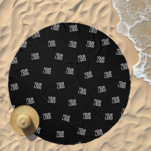 Randomly Arranged Design, Business Logo or Image Beach Towel