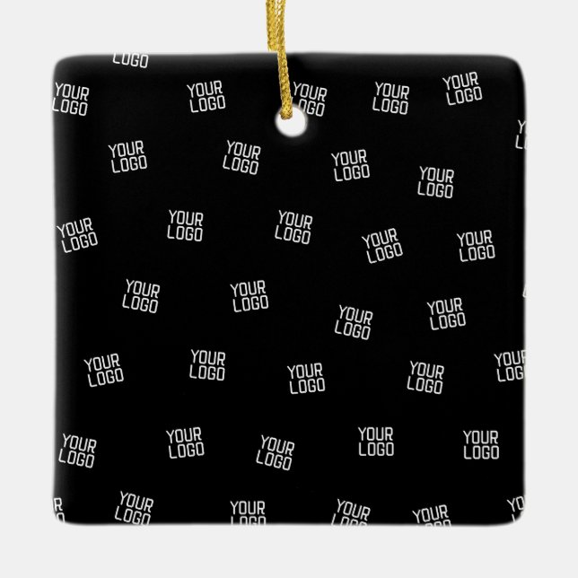 Randomly Arranged Design, Business Logo or Image Ceramic Ornament (Front)