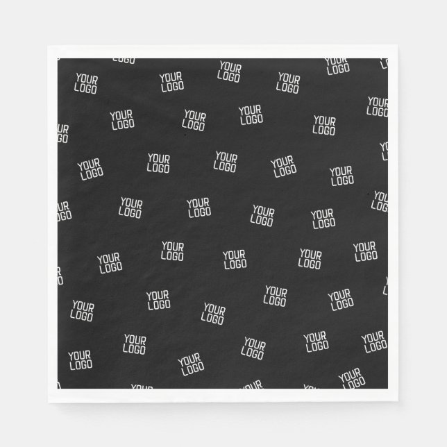 Randomly Arranged Design, Business Logo or Image Napkins (Front)