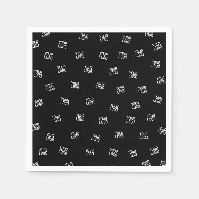 Randomly Arranged Design, Business Logo or Image Napkins (Front)