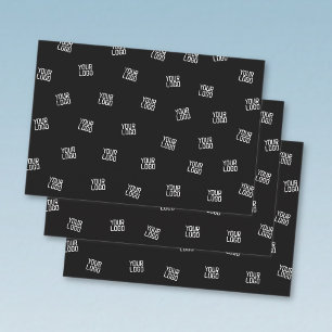 Randomly Arranged Design, Business Logo or Image Wrapping Paper Sheets