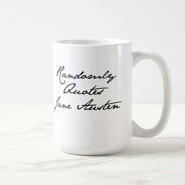 Randomly Quotes Jane Austen Mug (Right)