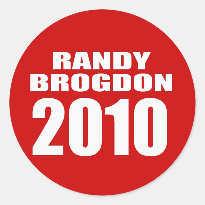 RANDY BROGDON FOR GOVERNOR STICKERS