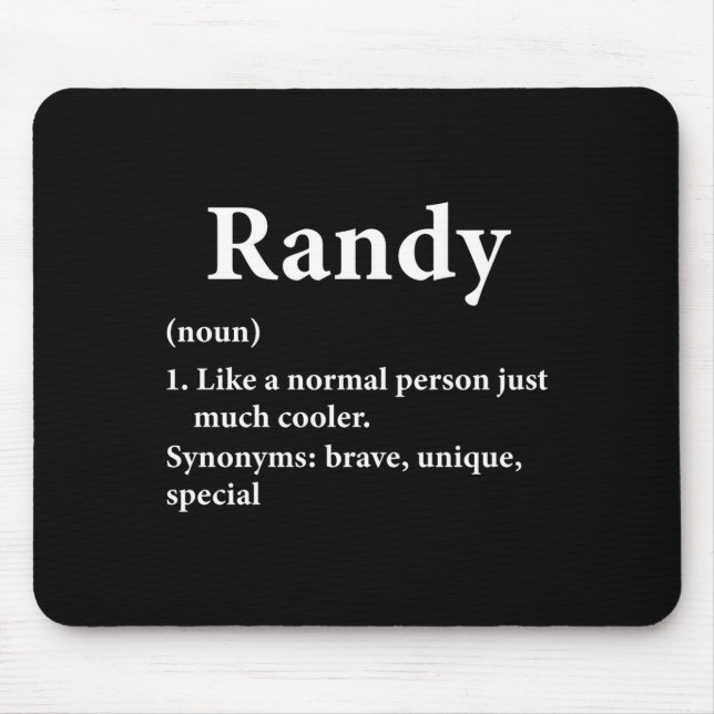 Randy Name Definition Funny D  Mouse Pad (Front)