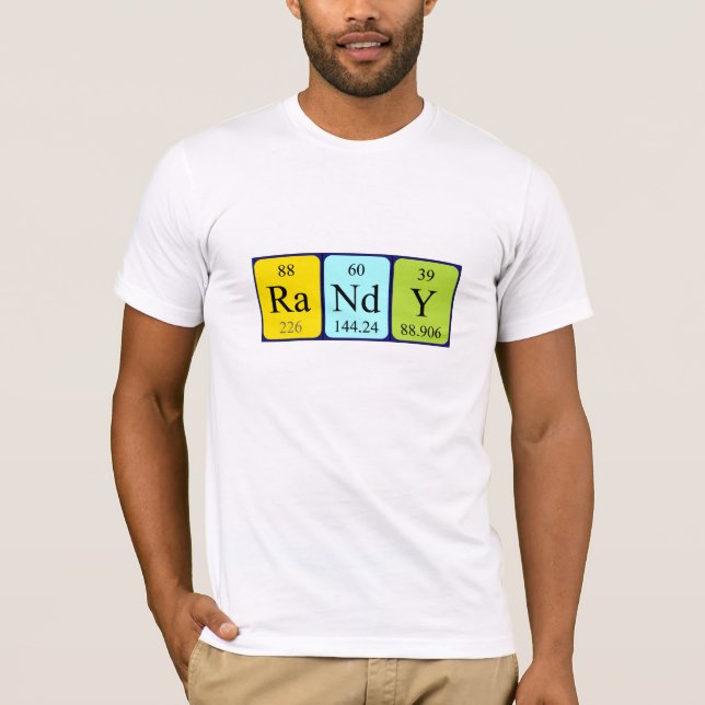 Randy periodic table name shirt (Front)